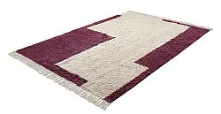 Ryatæpper - Ricco Natural Cotton Shaggy (offwhite/bordeaux)