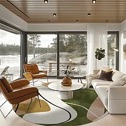 Rundt tæppe - Cressida (flerfarvet)