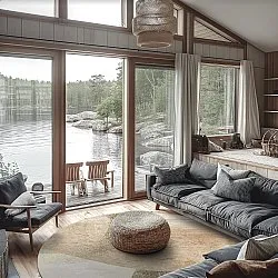 Rundt tæppe - Fia (lyserød/multi)