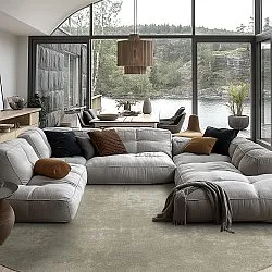 Rundt tæppe - Lynton (beige)