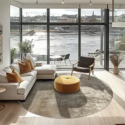 Rundt tæppe - Lynton (brun)