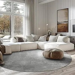 Rundt tæppe - Lynton (grå)