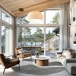 Rundt tæppe - Lynton (grå)