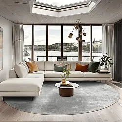 Rundt tæppe - Lynton (grå)