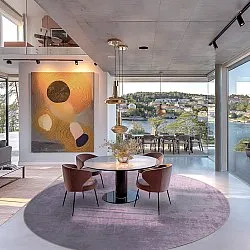 Rundt tæppe - Lynton (lys lilla)