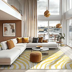 Wilton-tæppe - Zebra (gul)