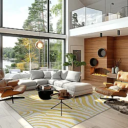 Wilton-tæppe - Zebra (gul)