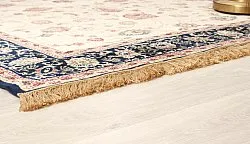 Wilton-tæppe - Angelica (beige/marineblå)