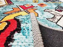 Wilton-tæppe - Misare (blå/multi)