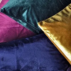 Pudebetræk - Puder af fløjl Marlyn (gul)