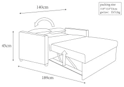 Sovesofa (lænestol) - San Francisco (hvid)