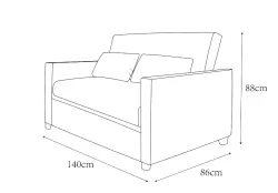 Sovesofa (lænestol) - San Francisco (beige)