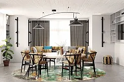 Rundt tæppe - Calabria (multi)