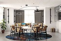 Rundt tæppe - Taranto (multi)