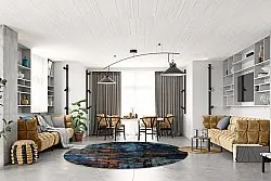 Rundt tæppe - Taranto (multi)