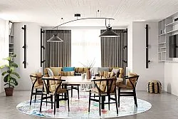 Rundt tæppe - Levidi (multi)