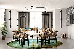 Rundt tæppe - Livno (multi)