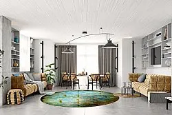 Rundt tæppe - Livno (multi)