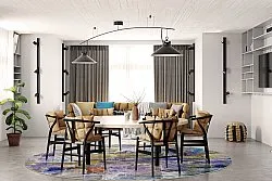 Rundt tæppe - Padua (multi)