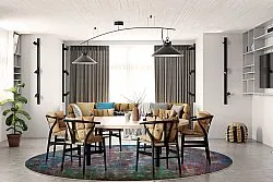 Rundt tæppe - Aviano (multi)