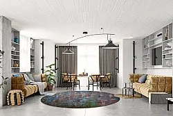 Rundt tæppe - Aviano (multi)