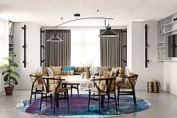 Rundt tæppe - Tolosa (multi)