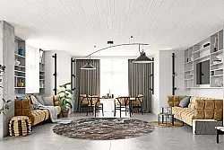 Rundt tæppe - Lecco (multi)