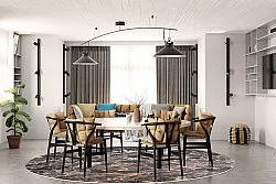 Rundt tæppe - Lecco (multi)