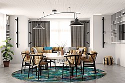 Rundt tæppe - Umbria (multi)