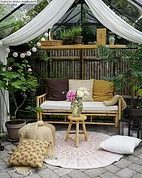 Rundt tæppe - Sandrigo (beige)