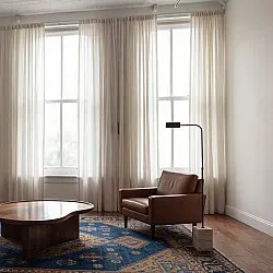 Gardiner 2-pak - Linnedgardin Noemi (beige)