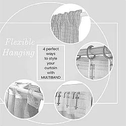 Gardiner 2-pak - Linnedgardin Noemi (beige)