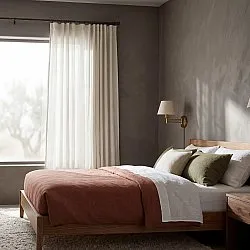 Gardiner 2-pak - Linnedgardin Noemi (fløde)