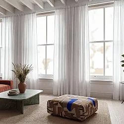 Gardiner 2-pak - Linnedgardin Noemi (hvid)