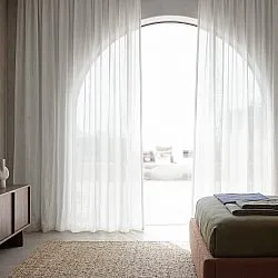 Gardiner 2-pak - Linnedgardin Noemi (hvid)