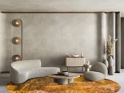 Rundt tæppe - Biella (orange)