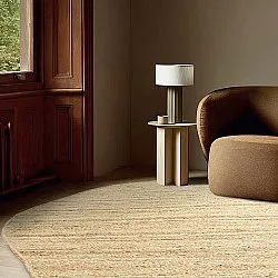 Uregelmæssigt rundt jutetæppe - San Francisco (jute)