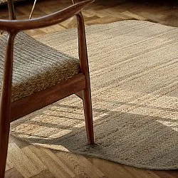 Uregelmæssigt rundt jutetæppe - San Francisco (jute)