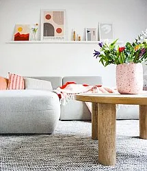 Runde tæpper - Otago (grå/sort)