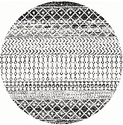 Rundt tæppe - Ovada (sort/hvid)