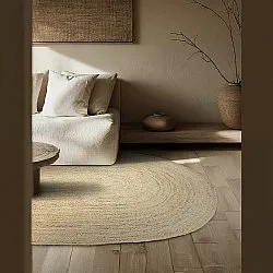 Oval jutetæppe - San Francisco (jute)