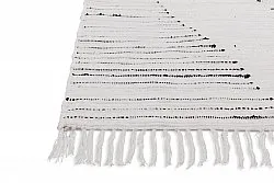 Kludetæppe - Palani (hvid/sort)