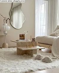 Ryatæpper - Pomaire (hvid)