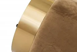 Puf velour - Copenhagen (brun)