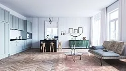 Wilton-tæppe - Nefta (lyserød)