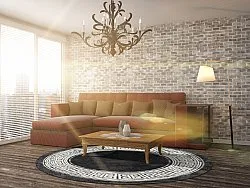 Rundt tæppe - Tilos (sort/hvid)