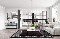 Wilton-tæppe - Kuba (sort/hvid)