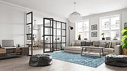 Wilton-tæppe - Valenza (blå)