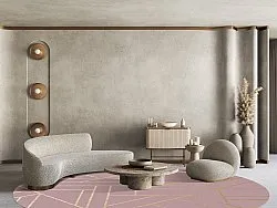 Rundt tæppe - Marino (lyserød)