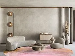 Rundt tæppe - Bonn (lyserød)